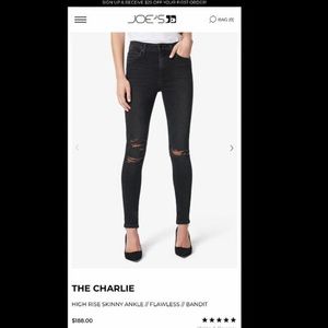 Joe’s Black ripped skinny jeans